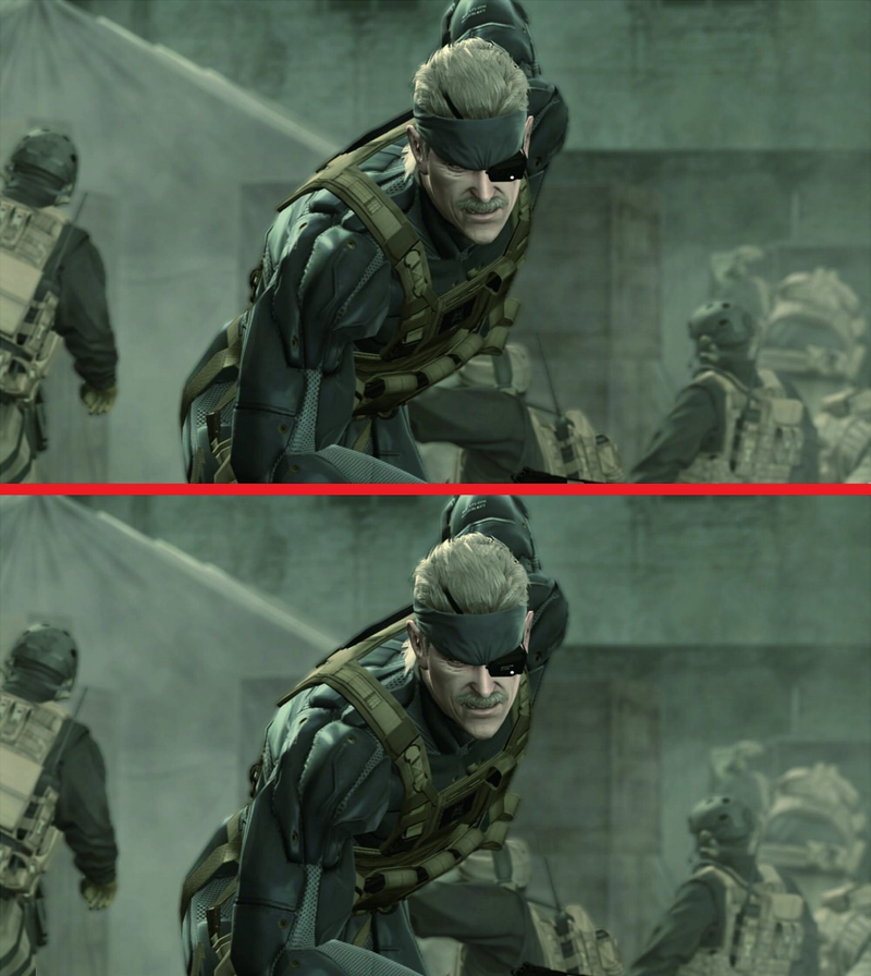 Illustration for article titled Busca las diferencias entre estas imágenes de Metal Gear Solid